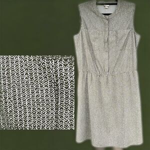 Pretty Functional Green Patterned Merona XL Dress Sleeveless Multiple Pockets